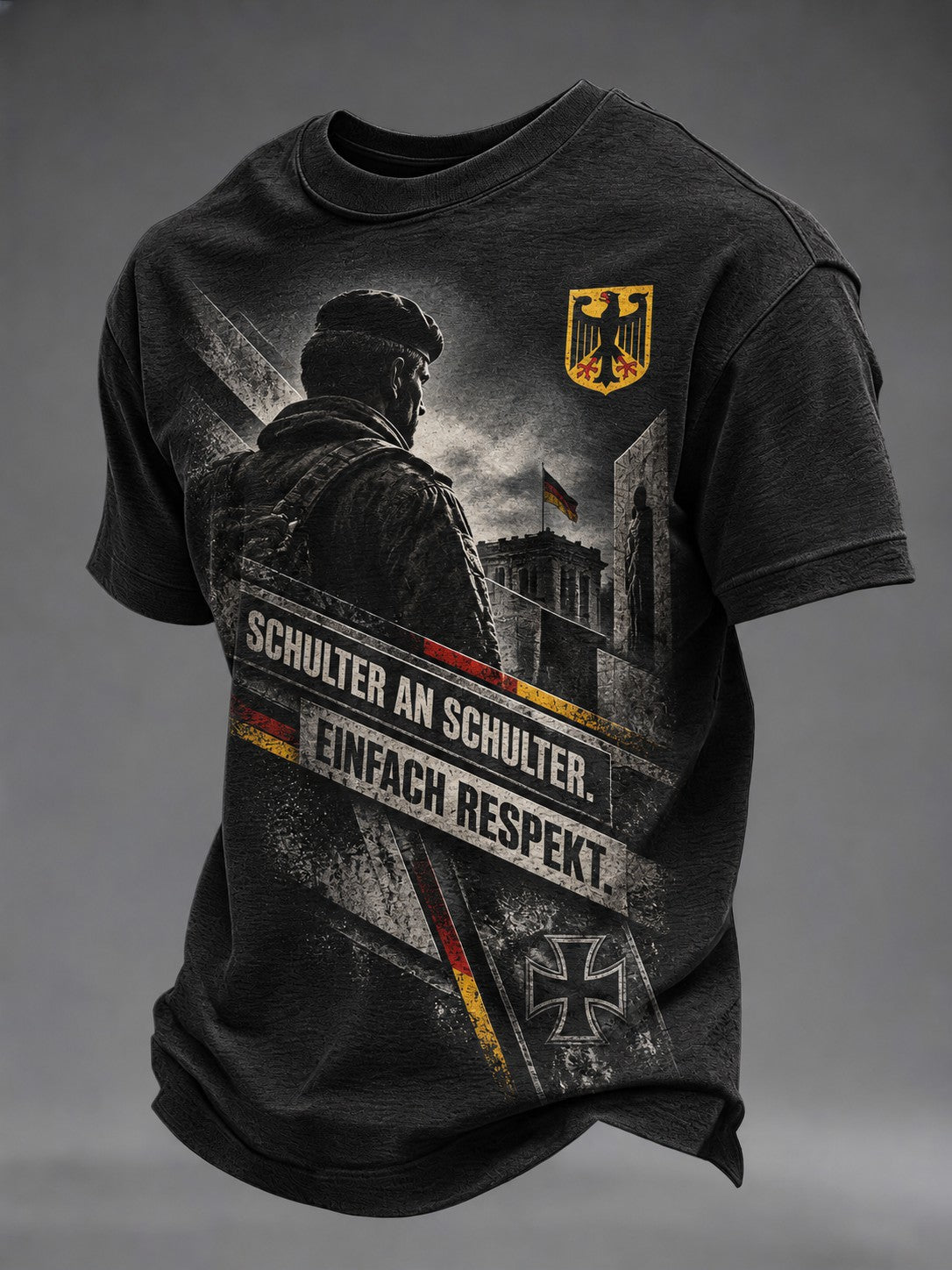 Herren-T-Shirt mit Deutschland-Volkstrauertag-Print