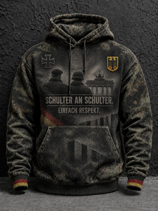 Herren Deutschland Volkstrauertag Tag bedruckte Kapuzenjacke
