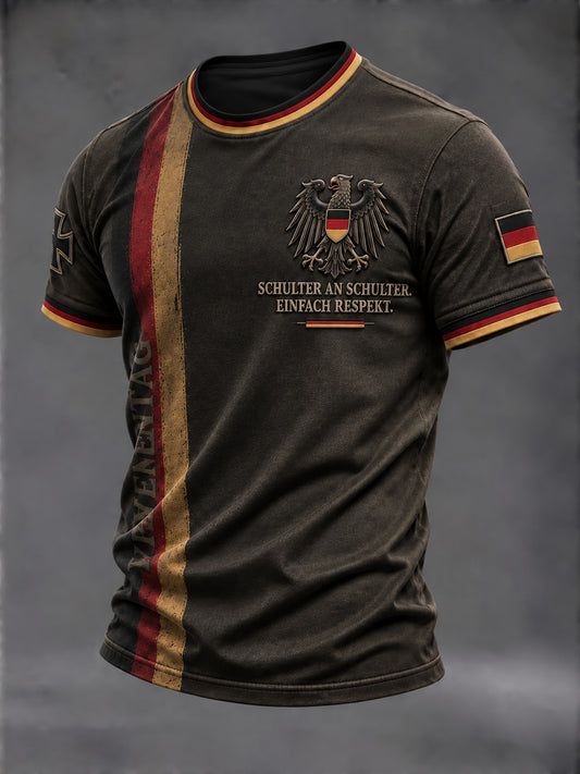 Herren-T-Shirt mit kurzen Ärmeln zum Volkstrauertag