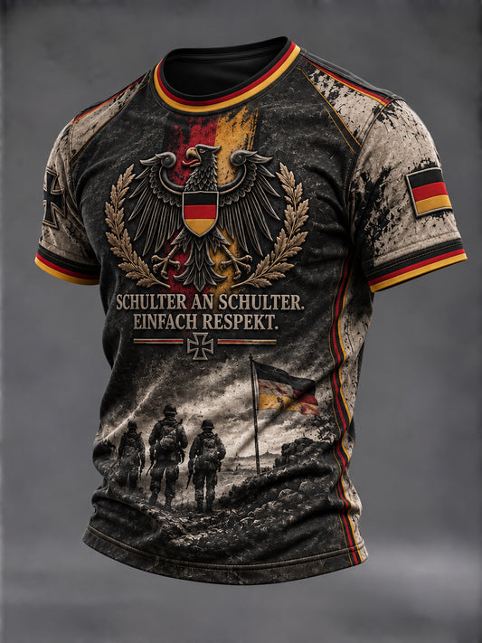 Herren-T-Shirt mit kurzen Ärmeln zum Volkstrauertag