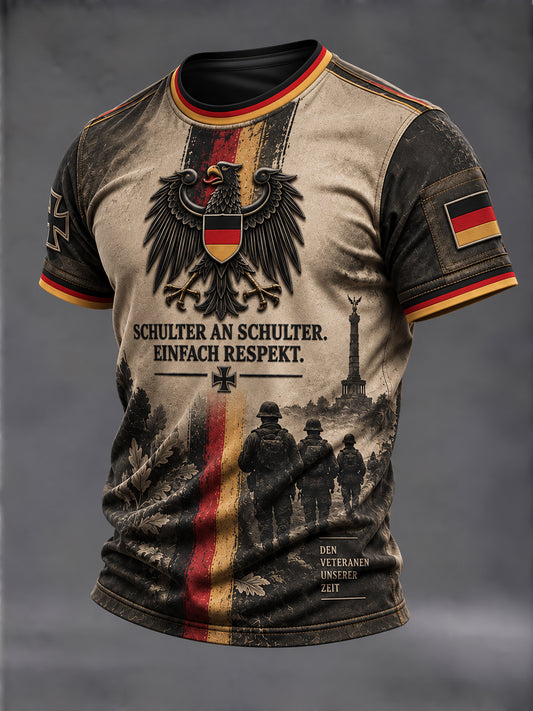 Herren-T-Shirt mit kurzen Ärmeln zum Volkstrauertag