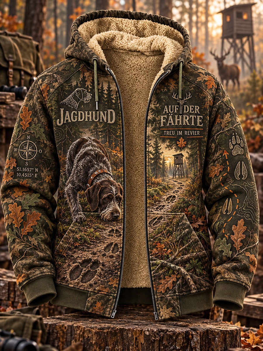Herren-Jacke mit Kapuze und Fleecefutter für die deutsche Jagdsaison