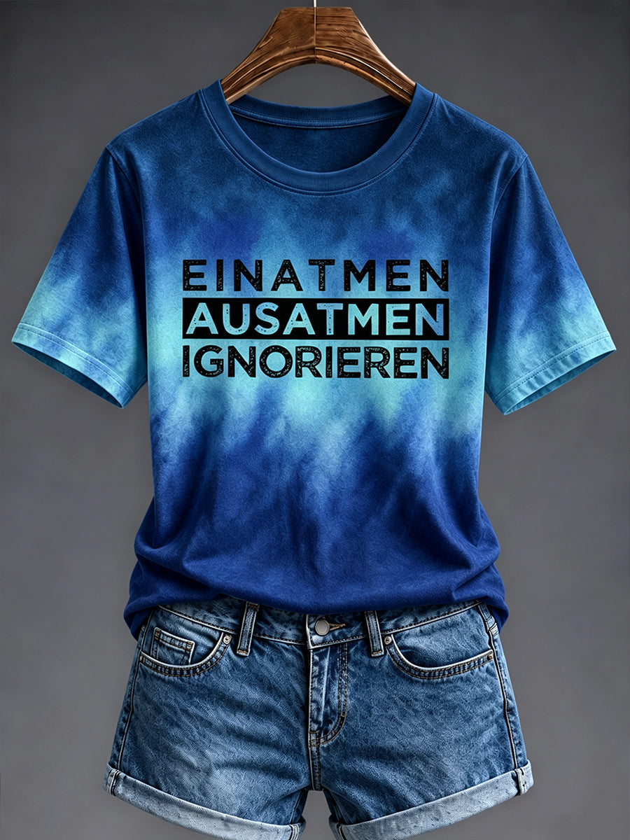 Lässiges Damen-T-Shirt mit witzigem deutschem Spruch-Print