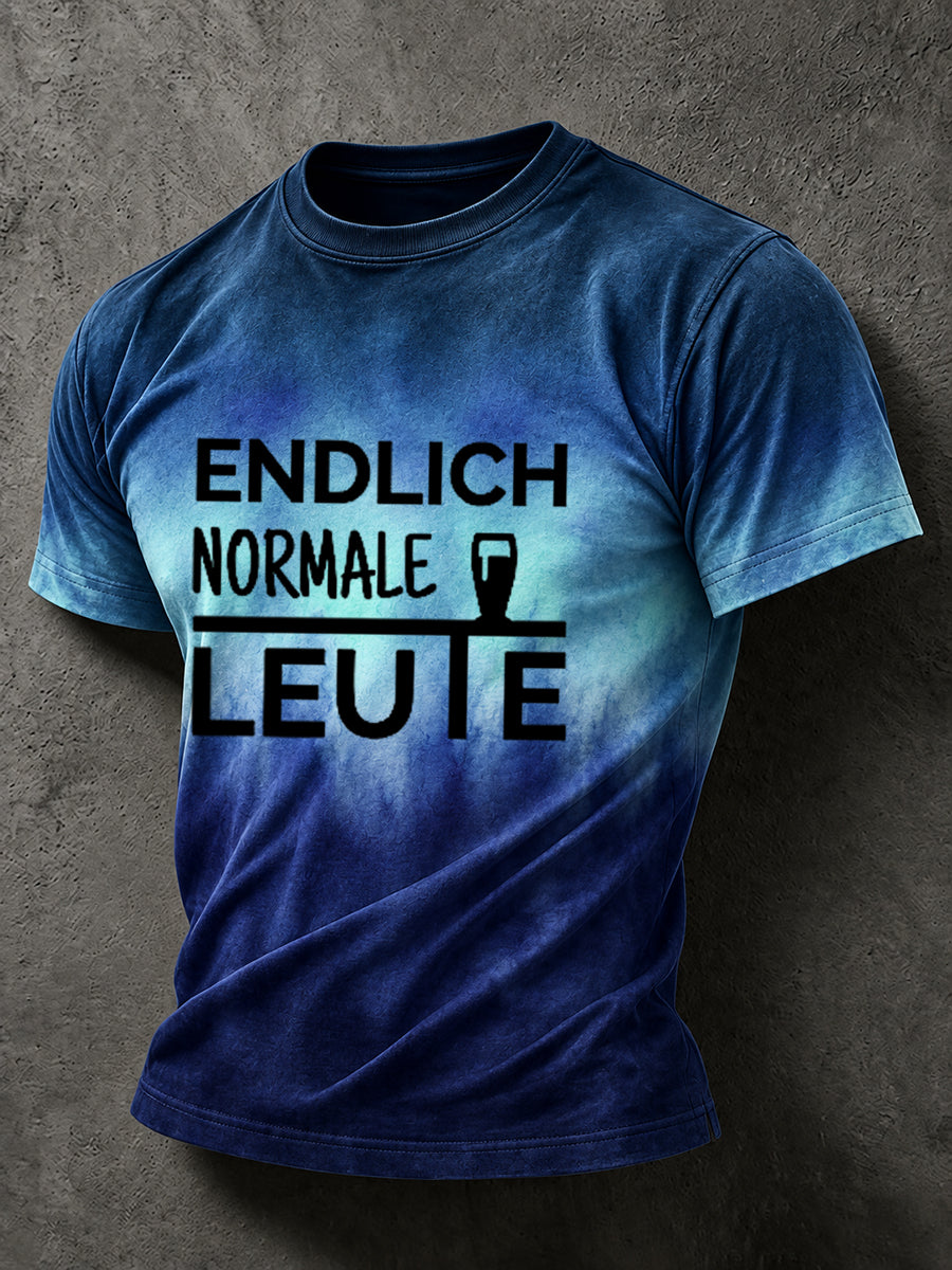 Lässiges Herren-T-Shirt mit witzigem deutschem Spruch-Print