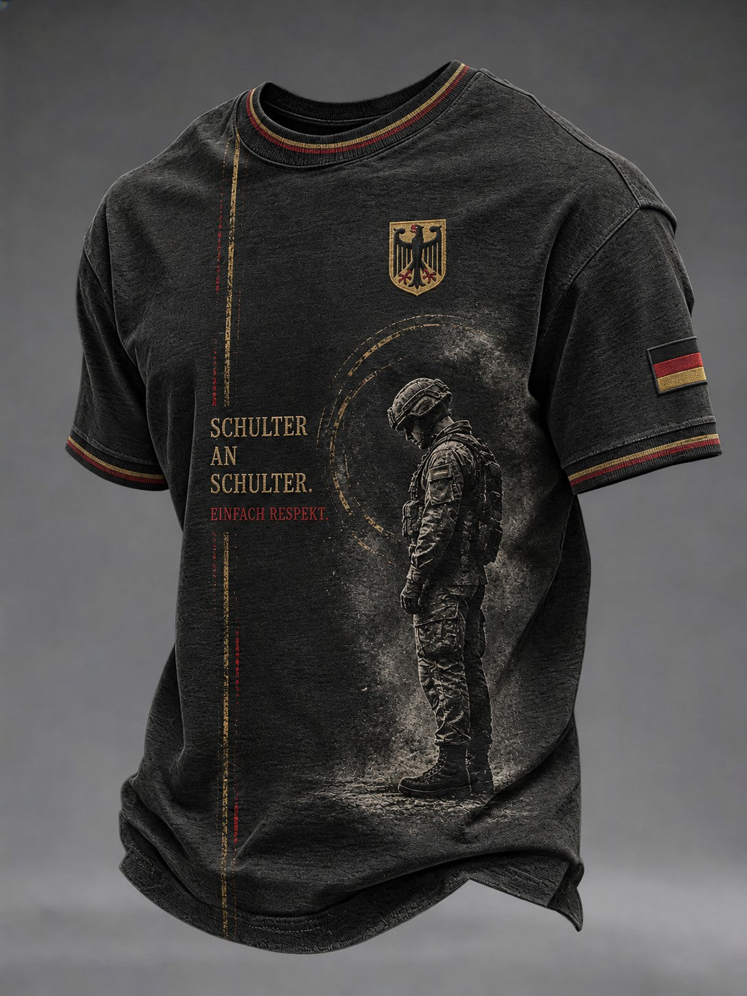 Herren-T-Shirt mit Deutschland-Volkstrauertag-Print