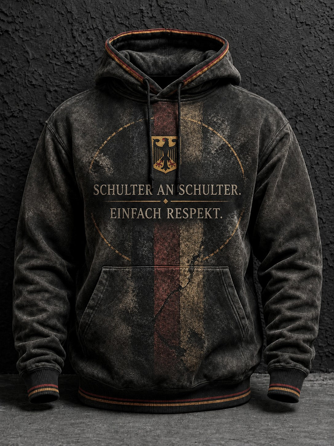 Herren Deutschland Volkstrauertag Tag bedruckte Kapuzenjacke