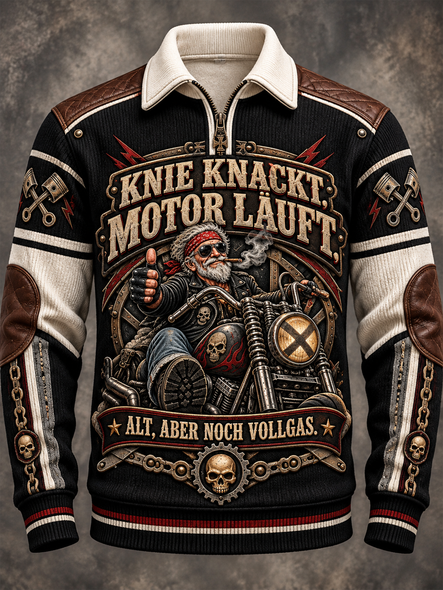 Herren Humorvoller Slogan mit Reiß verschluss Hoodie
