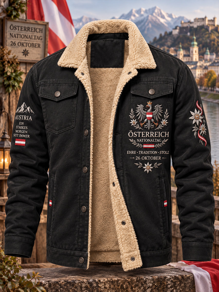 Herren-National feiertag mit Fleece ausgekleidet Jacke
