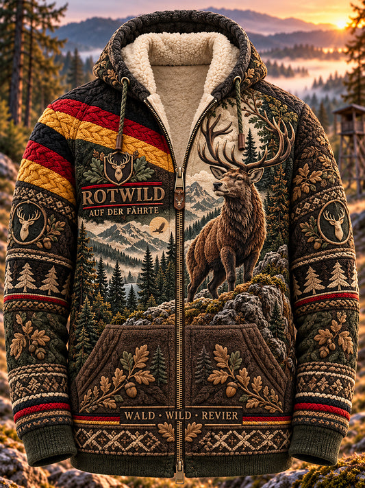 Herren-Flanellkapuzenjacke für die deutsche Jagdsaison