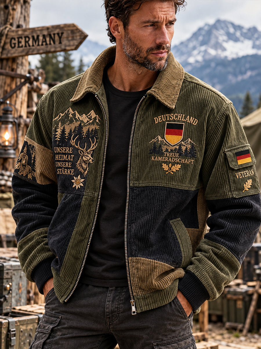 Herren Veteran Memorial Grafik Print Jacke