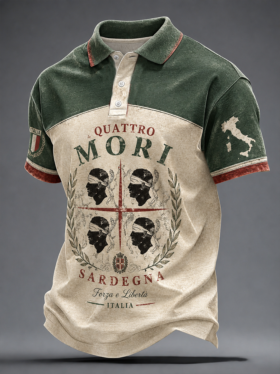 Camicia da uomo Sardegna Quattro Mori