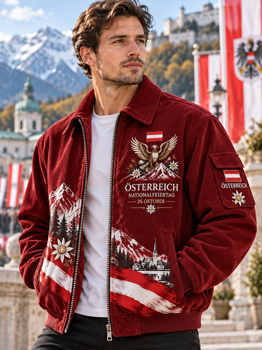 Herren-Jacke mit Gedenkdruck zum Nationalfeiertag