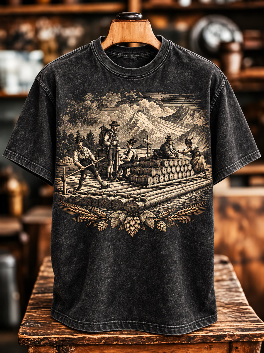 Herren-T-Shirt mit Kurzärmeln und Spirit-Kultur-Design