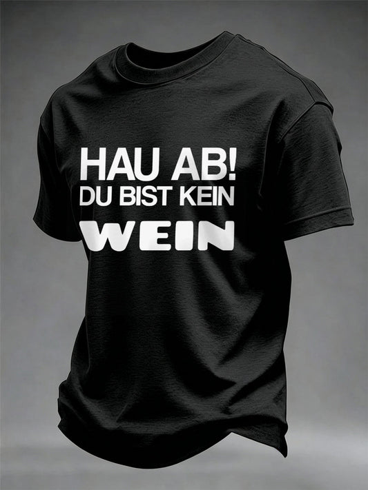 Kurzarm-T-Shirt mit Glühwein-Print für Herren