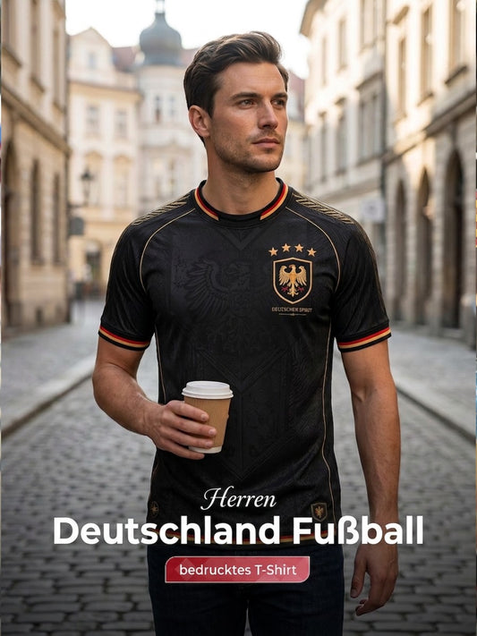 Herren-Fußball-T-Shirt mit Deutschland-Druck