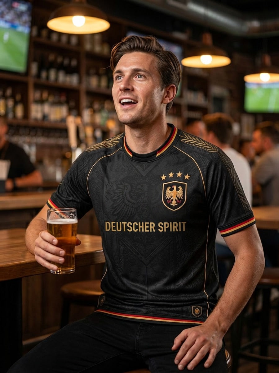 Herren-Fußball-T-Shirt mit Deutschland-Druck