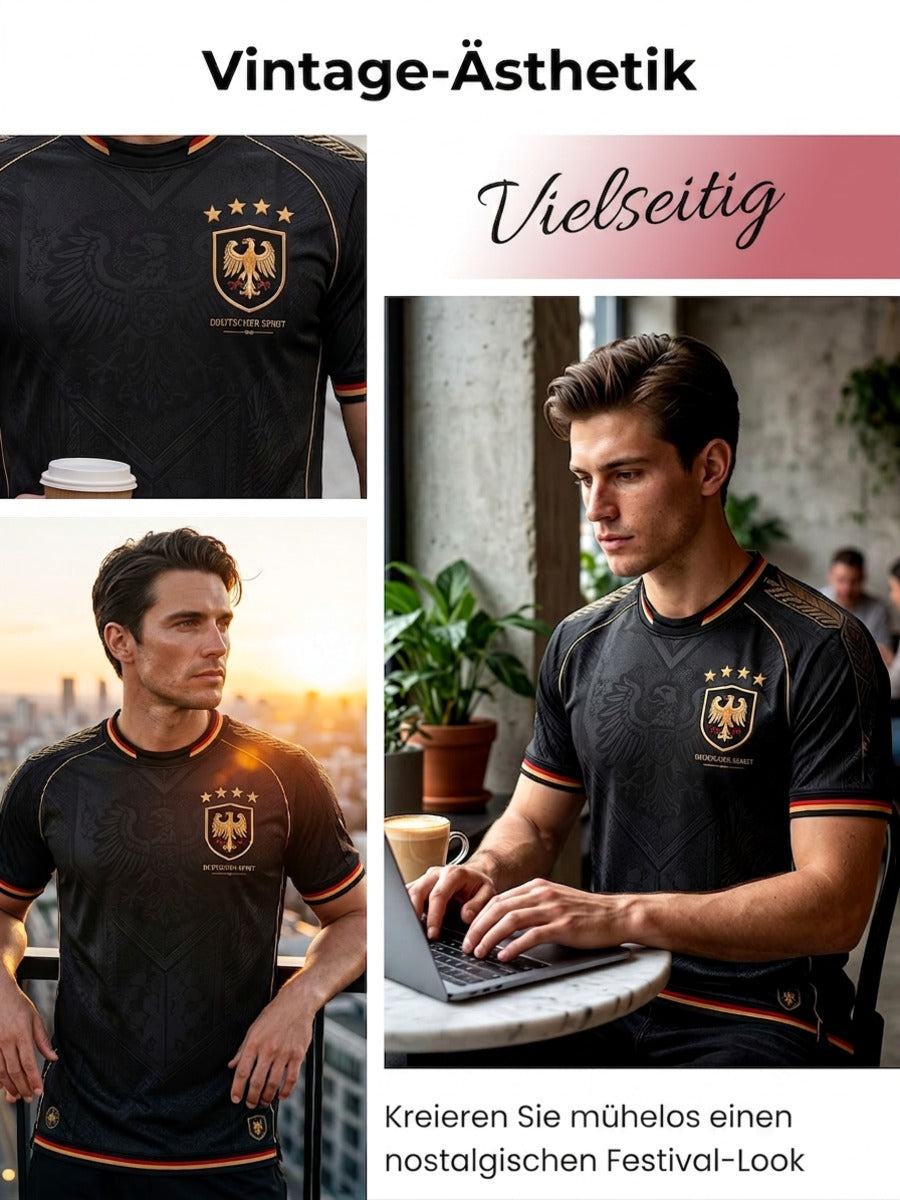 Herren-Fußball-T-Shirt mit Deutschland-Druck