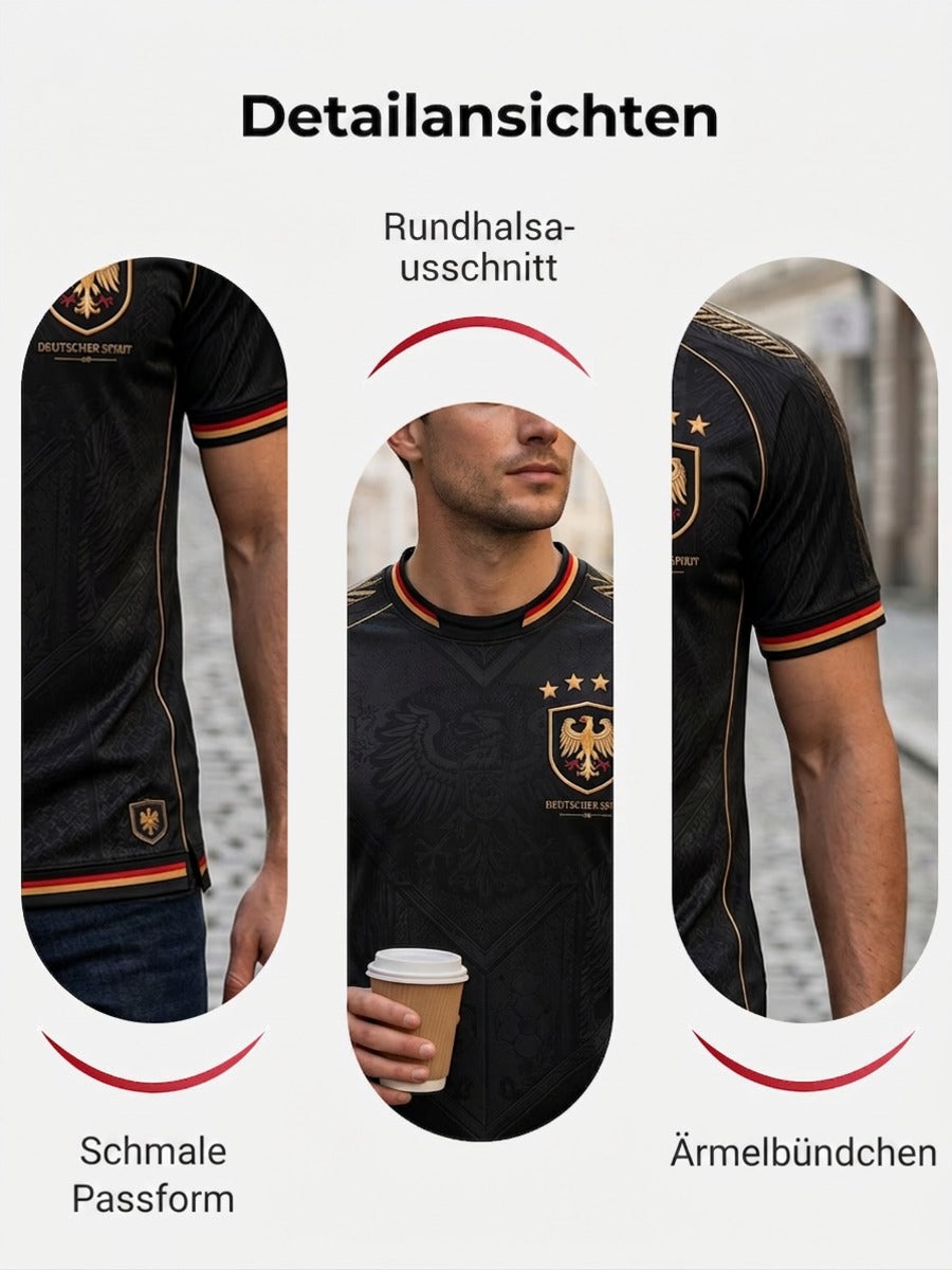 Herren-Fußball-T-Shirt mit Deutschland-Druck
