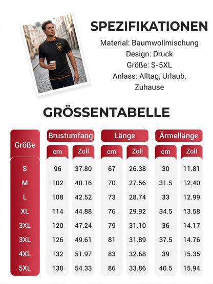 Herren-Fußball-T-Shirt mit Deutschland-Druck